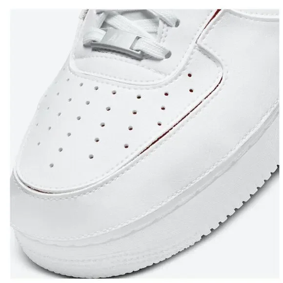Nike Air Force One AF1 Low White Red Trim Shoes DC9895-100 Men’s Size 7 NEW